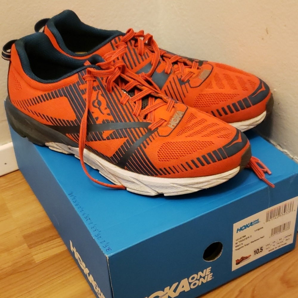 Hoka one one Tracer 2 road running shoes mens 10.5